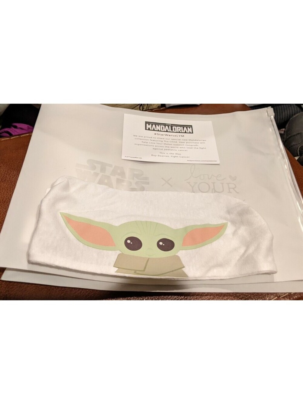 Love Your Melon Baby Yoda Grogu Star War Disney Headband White Workout Women Hat